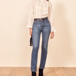 Brand New! Reformation Liza High Waist Straight